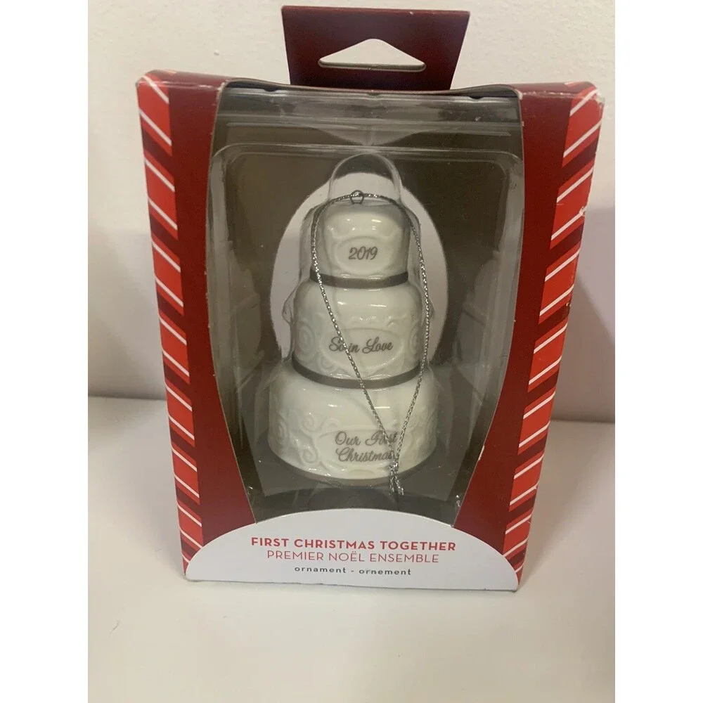 ACG 2019 Heirloom Ornament First Christmas Together Wedding Cake So In Love